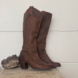 Frye Dark Brown Heeled Boots
